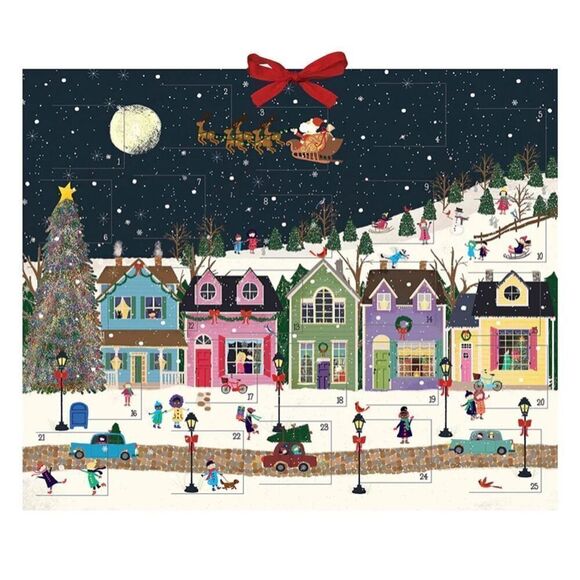 Advent Calendar Winter Wonderland Galison Design 25 Windows Ribbon Hanger NWT - Picture 1 of 15
